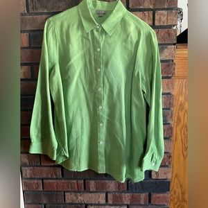 J Jill over sized linen tailored shirt